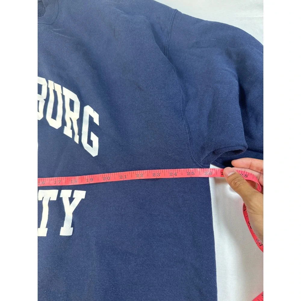 Vintage Russell Athletic Shippensburg University Sweatshirt Navy Blue XXXL FLAW - Picture 7 of 10